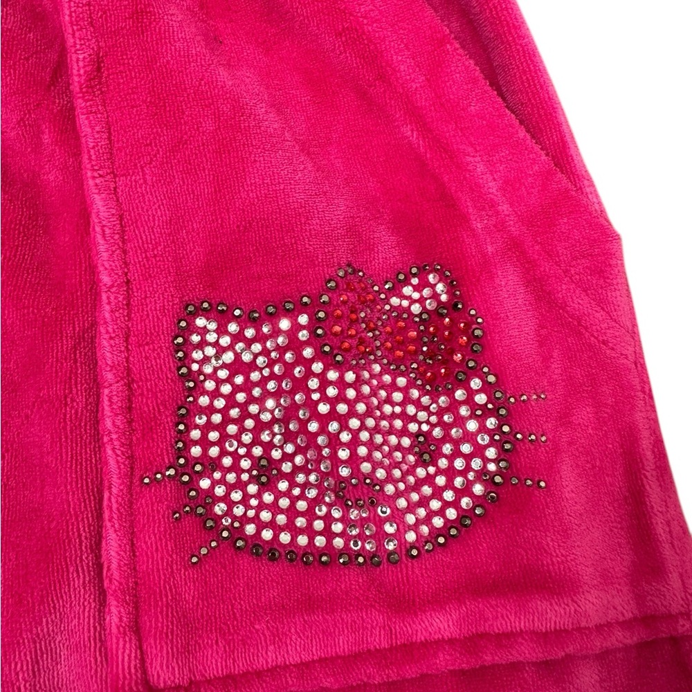 Universal Studios Hello Kitty hot pink velour rhinestones lounging joggers small - Picture 4 of 13